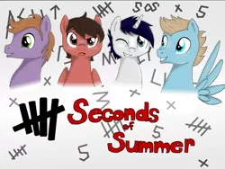 Size: 2048x1536 | Tagged: safe, artist:diamond--rose, derpibooru import, ponified, 5 seconds of summer, ashton irwin, calum hood, luke hemmings, michael clifford