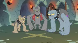 Size: 1280x720 | Tagged: a dog and pony show, derpibooru import, diamond dog, fido, rover, safe, screencap, spot, x