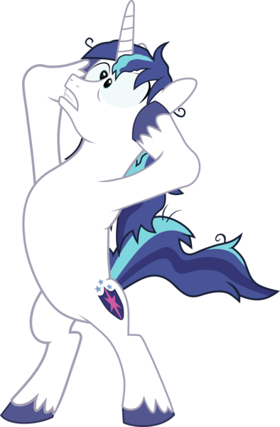 Size: 3200x4877 | Tagged: safe, artist:outlaw4rc, derpibooru import, shining armor, pony, the crystalling, absurd resolution, bipedal, cracked armor, simple background, solo, stressed, transparent background, vector