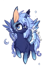 Size: 381x576 | Tagged: safe, artist:tenebristayga, derpibooru import, oc, unofficial characters only, alicorn, pony, alicorn oc, blue mane, chest fluff, fluffy, simple background, solo, transparent background