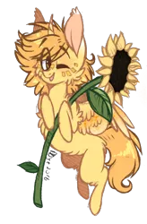 Size: 396x602 | Tagged: safe, artist:tenebristayga, derpibooru import, oc, unofficial characters only, alicorn, pony, alicorn oc, chest fluff, fluffy, simple background, solo, sunflower, transparent background