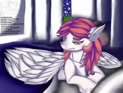 Size: 1280x973 | Tagged: safe, artist:brainiac, derpibooru import, oc, oc:hunters moon, unofficial characters only, pegasus, pony, female, large wings, royal guard, solo, unshorn fetlocks