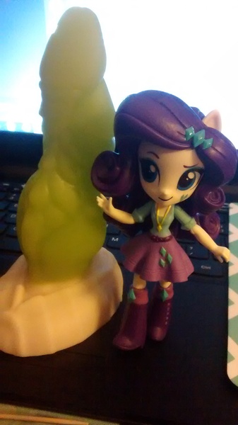 Size: 1456x2592 | Tagged: questionable, artist:hippykat13, derpibooru import, rarity, equestria girls, bad dragon, dildo, doll, dragon dildo, equestria girls minis, eqventures of the minis, irl, photo, sex toy, toy