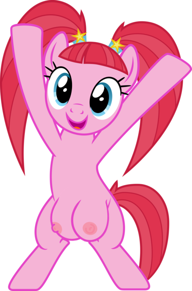 Size: 395x600 | Tagged: artist:wheredamaresat, crotchboobs, derpibooru import, edit, impossibly large crotchboobs, moar, nipples, nudity, pacific glow, questionable, show accurate, show accurate porn, simple background, solo, the saddle row review, transparent background