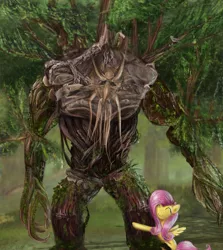 Size: 2490x2792 | Tagged: safe, artist:paticzaki, derpibooru import, fluttershy, ent, pegasus, pony, female, hug, mare