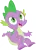 Size: 2529x3554 | Tagged: artist:porygon2z, derpibooru import, dragon, fangs, male, open mouth, power ponies (episode), safe, simple background, sitting, smiling, solo, spike, transparent background, vector
