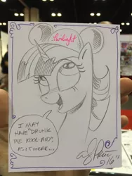 Size: 1024x1365 | Tagged: artist:andypriceart, derpibooru import, disney, kool-aid, mickey hat, safe, traditional art, twilight sparkle