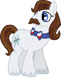 Size: 545x680 | Tagged: safe, artist:starryoak, derpibooru import, barber groomsby, earth pony, pony, bowtie, male, moustache, simple background, solo, stallion, transparent background