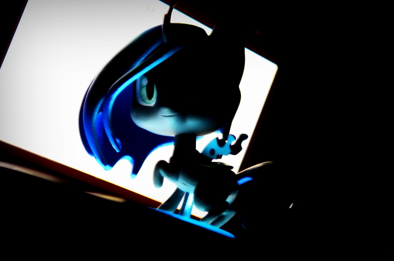 Size: 4928x3264 | Tagged: artist:lordspiffy, backlighting, chibi, dark, derpibooru import, irl, merchandise, photo, queen chrysalis, safe, solo, underlighting, welovefine