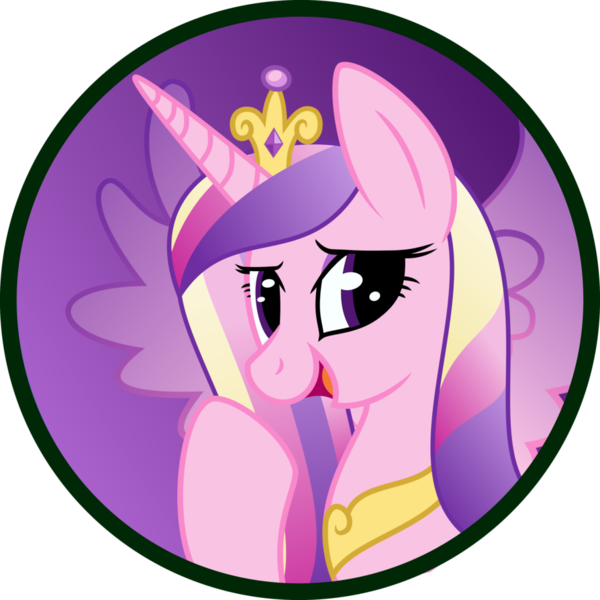 Size: 894x894 | Tagged: artist:koonzypony, button, derpibooru import, pin, princess cadance, safe, solo