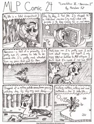 Size: 1024x1346 | Tagged: artist:horselover fat, black and white, comic, comic:mlp comic, derpibooru import, grayscale, monochrome, rainbow dash, safe, scootaloo