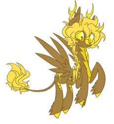 Size: 894x967 | Tagged: alternate universe, antlers, artist:australian-senior, colored hooves, colored sclera, derpibooru import, golden eyes, kirin, kirindos, leonine tail, ponified, portal 2, portal (valve), safe, scales, simple background, solo, space core, transparent background, unshorn fetlocks