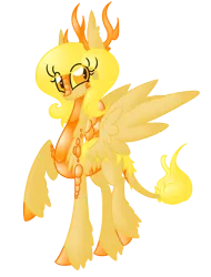 Size: 942x1240 | Tagged: alternate universe, antlers, artist:australian-senior, colored hooves, colored sclera, curiosity core, derpibooru import, golden eyes, kirin, kirindos, oc, oc:delly invictus, ponified, portal (valve), safe, scales, simple background, solo, transparent background, unofficial characters only, unshorn fetlocks