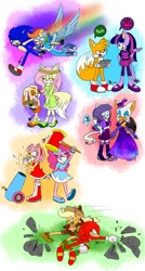 Size: 2370x4410 | Tagged: amy rose, anthro, applejack, artist:mysteryponyfan, bunnified, bunny pie, cat, coyote, cream the rabbit, crossover, derpibooru import, fluttershy, fox, knuckles the echidna, mane six, miles "tails" prower, pinkie pie, plantigrade anthro, rabbit, rainbow dash, rarity, rouge the bat, safe, sonicified, sonic the hedgehog, sonic the hedgehog (series), species swap, twilight sparkle, vixen