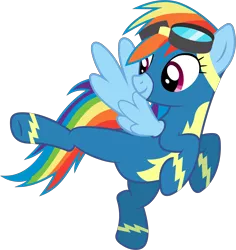 Size: 5430x5760 | Tagged: safe, artist:90sigma, derpibooru import, rainbow dash, pegasus, pony, newbie dash, absurd resolution, active stretch, clothes, female, kicking, latex, looking back, mare, pose, simple background, solo, spread wings, transparent background, vector, wings, wonderbolts uniform