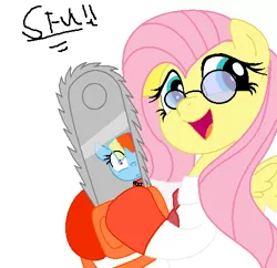 Size: 500x484 | Tagged: artist:superfreakyundertale, crossover, derpibooru import, doctor, fluttermedic, fluttershy, medic, parody, rainbow dash, safe, scout, team fortress 2