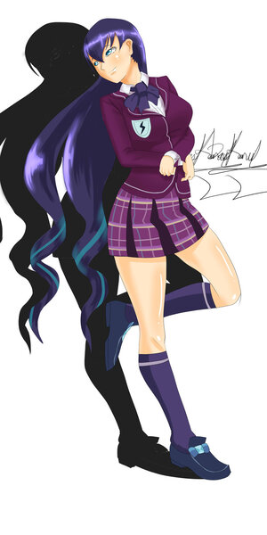 Size: 800x1600 | Tagged: safe, artist:barskavil, derpibooru import, coloratura, equestria girls, friendship games, breasts, busty coloratura, clothes, crystal prep academy, crystal prep academy uniform, equestria girls-ified, female, human coloration, humanized, rara, school uniform, shoes, skirt, socks, solo