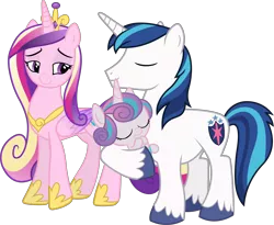 Size: 5920x4850 | Tagged: absurd resolution, artist:90sigma, derpibooru import, eyes closed, family, princess cadance, princess flurry heart, safe, shining armor, simple background, smiling, .svg available, transparent background, vector