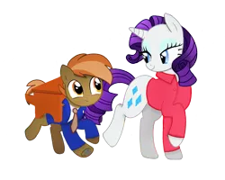 Size: 1417x1134 | Tagged: safe, artist:zoruanna, derpibooru import, edit, editor:button splash, button mash, rarity, pony, buttonbetes, collaboration, colt, cute, female, heart mark, love, male, mare, movie reference, piano, punch drunk love, rarimash, shipping, simple background, straight, straight shota