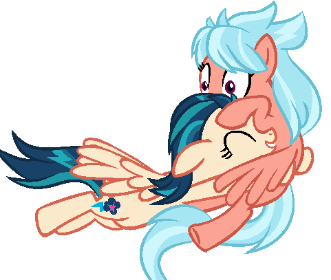 Size: 481x407 | Tagged: safe, artist:berrypunchrules, derpibooru import, frosty orange, indigo zap, ponified, equestria girls, equestria girls ponified, frostyzap, shipping, simple background, transparent background