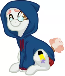 Size: 1483x1736 | Tagged: artist:thefanficfanpony, clothes, cute, derpibooru import, hoodie, safe, solo, svenabetes, svengallop, when he smiles