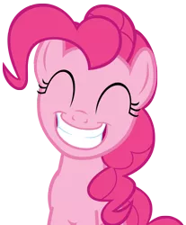 Size: 6000x7235 | Tagged: absurd resolution, artist:kiowa213, bust, cute, derpibooru import, diapinkes, eyes closed, grin, pinkie pie, portrait, safe, simple background, smiling, solo, squee, transparent background, vector