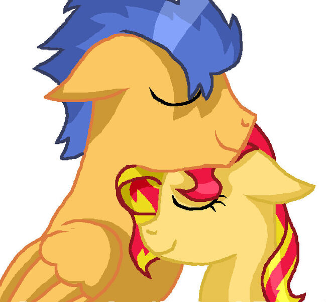 Size: 829x767 | Tagged: safe, artist:detoxx-retoxx, derpibooru import, flash sentry, sunset shimmer, pony, female, flashimmer, male, shipping, straight