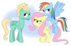 Size: 1125x725 | Tagged: artist:dm29, derpibooru import, flutter brutter, fluttershy, grumpy, rainbow dash, safe, simple background, transparent background, trio, zephyr breeze