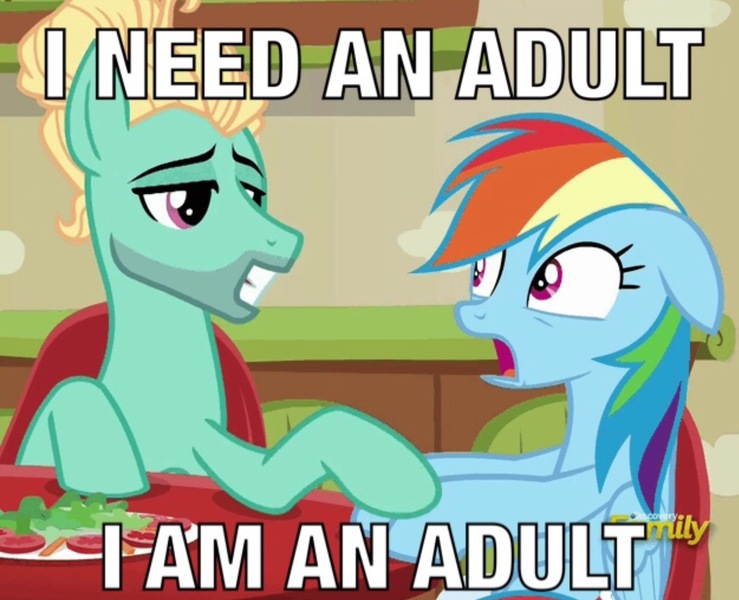 Size: 1231x1000 | Tagged: suggestive, derpibooru import, edit, edited screencap, screencap, rainbow dash, zephyr breeze, pony, flutter brutter, caption, denied, dragon ball z, dragonball z abridged, female, hooves, i am an adult, i need an adult, male, meme, shipping, straight, zephdash