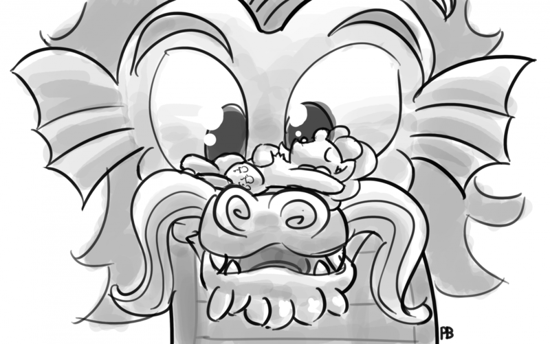 Size: 1280x801 | Tagged: 30 minute art challenge, artist:pabbley, derpibooru import, lying on top of someone, monochrome, pinkie pie, safe, steven magnet