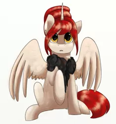 Size: 667x714 | Tagged: safe, artist:amber flicker, derpibooru import, oc, oc:amber flicker, unofficial characters only, alicorn, pony, alicorn oc, alternate hairstyle, clothes, solo