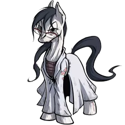 Size: 800x800 | Tagged: artist:kalemon, derpibooru import, fallout equestria, ghoul, oc, oc:white bishop, safe, solo, unofficial characters only