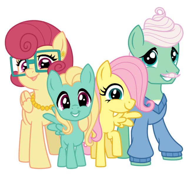 Size: 700x653 | Tagged: safe, artist:overgrandmapowerlord, derpibooru import, fluttershy, gentle breeze, posey shy, zephyr breeze, pegasus, pony, flutter brutter, colt zephyr breeze, cute, female, filly, filly fluttershy, shyabetes, shys, the shy family, wings, younger, zephyrbetes