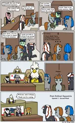Size: 1000x1650 | Tagged: artist:king-koder, comic, comic:post-fallout equestria, derpibooru import, fallout equestria, oc, oc:homage, oc:littlepip, oc:regina grimfeathers, oc:velvet remedy, safe, unofficial characters only