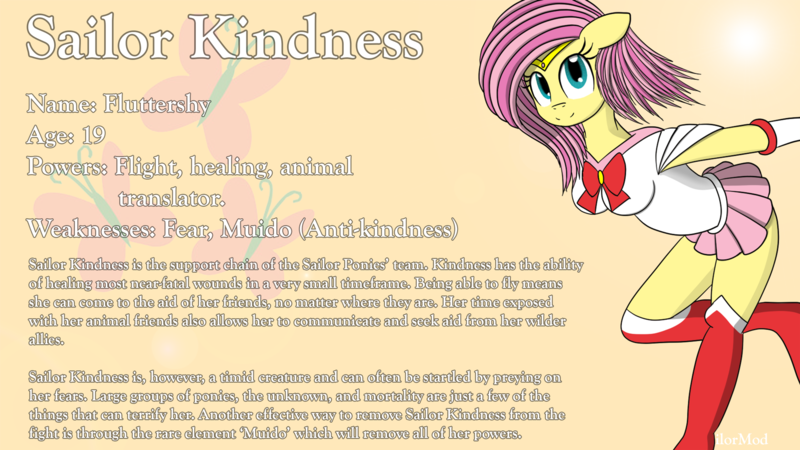 Size: 1920x1080 | Tagged: anime, anthro, artist:sailormod, dead source, derpibooru import, fluttershy, safe, sailor, sailor kindness, sailor scout, sailor uniform, solo