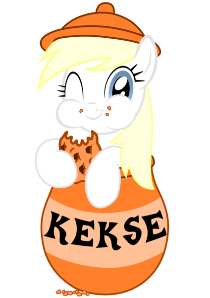 Size: 5787x8185 | Tagged: safe, artist:tuesday, derpibooru import, edit, oc, oc:aryanne, unofficial characters only, earth pony, pony, absurd resolution, aryan, aryan pony, aryanbetes, cookie, cookie jar pony, crumbs, cute, eating, female, food, german, happy, hat, jar, kek, nazi, nazipone, puffy cheeks, simple background, solo, transparent background, vase, vector, wink