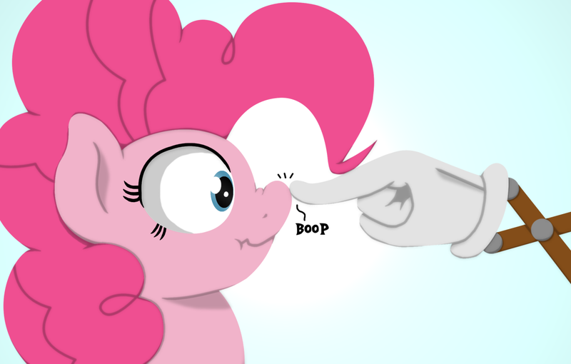 Size: 1280x816 | Tagged: artist:ljdamz1119, boop, derpibooru import, hand, pinkie pie, safe, solo