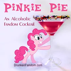 Size: 1000x1000 | Tagged: alcohol, cocktail, derpibooru import, drink, food, pinkie pie, recipe in source, safe, sprinkles
