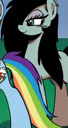 Size: 435x818 | Tagged: artist:ponygoddess, derpibooru import, friends forever, idw, oc, oc:sappho, rainbow dash, safe, spoiler:comic, spoiler:comicff16