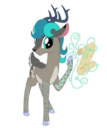 Size: 900x1078 | Tagged: artist:sirzi, deer, deer magic, deer oc, derpibooru import, magic, oc, oc:stemlet mind, original species, safe, scroll, solo, unofficial characters only, vitrung