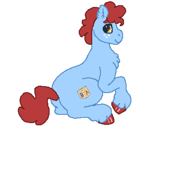 Size: 1200x1200 | Tagged: artist:graffiti, colored hooves, derpibooru import, oc, oc:alphabet, pixel art, raised hoof, safe, simple background, sitting, solo, transparent background, unofficial characters only