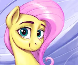 Size: 1883x1556 | Tagged: artist:selenophile, bust, cute, derpibooru import, fluttershy, looking at you, portrait, realistic, safe, shyabetes, smiling, solo