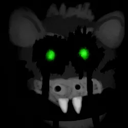 Size: 1425x1425 | Tagged: animatronic, artist:xray1324, changeling, changeling animatronic, derpibooru import, green eyes, nightmare fuel, scary, scary face, semi-grimdark, solo