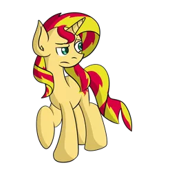 Size: 5000x5000 | Tagged: safe, artist:stormy-draws, derpibooru import, sunset shimmer, pony, unicorn, absurd resolution, ear fluff, raised hoof, simple background, solo, transparent background