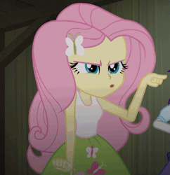 Size: 513x529 | Tagged: safe, derpibooru import, edit, edited screencap, screencap, fluttershy, equestria girls, rainbow rocks, angry, animated, cropped, extreme speed animation