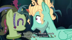 Size: 1600x900 | Tagged: safe, derpibooru import, screencap, wigford, zephyr breeze, pony, flutter brutter, castaway, wilson (cast away)