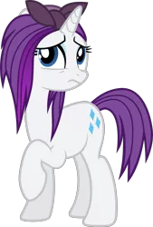Size: 2085x3081 | Tagged: safe, artist:cheezedoodle96, artist:luckreza8, derpibooru import, edit, vector edit, rarity, pony, unicorn, the cutie re-mark, .svg available, absurd resolution, alternate timeline, crystal war timeline, female, inkscape, looking up, mare, nude edit, raised hoof, simple background, solo, svg, transparent background, unhappy, vector