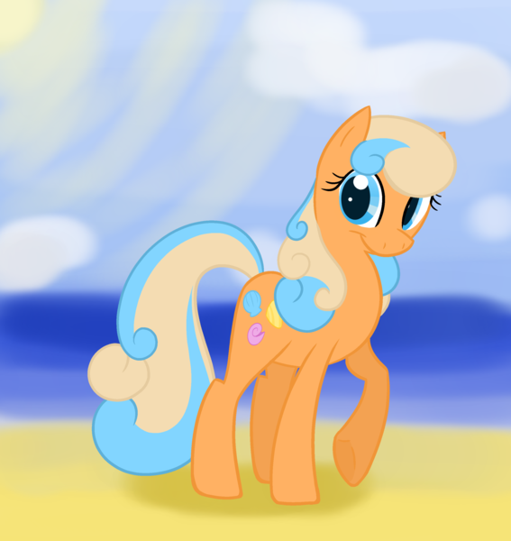 Size: 2550x2700 | Tagged: safe, artist:theresamooseloose, derpibooru import, oc, oc:shelly shores, unofficial characters only, earth pony, pony, beach, female, mare, solo