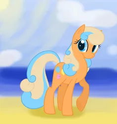 Size: 2550x2700 | Tagged: safe, artist:theresamooseloose, derpibooru import, oc, oc:shelly shores, unofficial characters only, earth pony, pony, beach, female, mare, solo