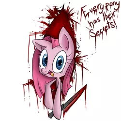 Size: 5000x5000 | Tagged: absurd resolution, artist:voids-edge, blood, derpibooru import, grimdark, pinkamena diane pie, pinkie pie, secrets, solo